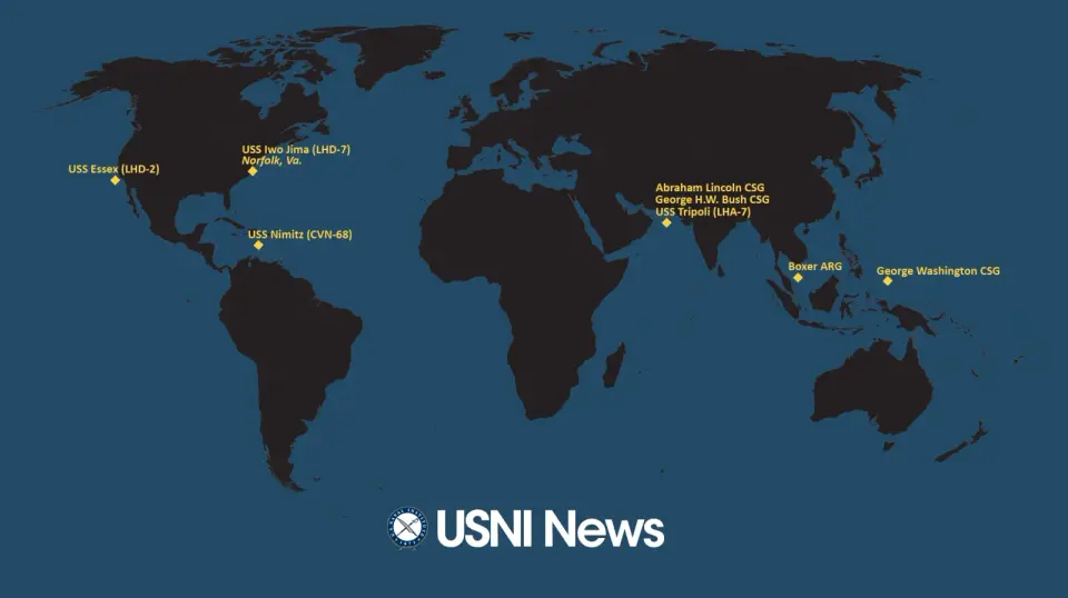 Navy's Global Deployment Pulse: 292 Ships Across Six Theaters (June 8, 2026)