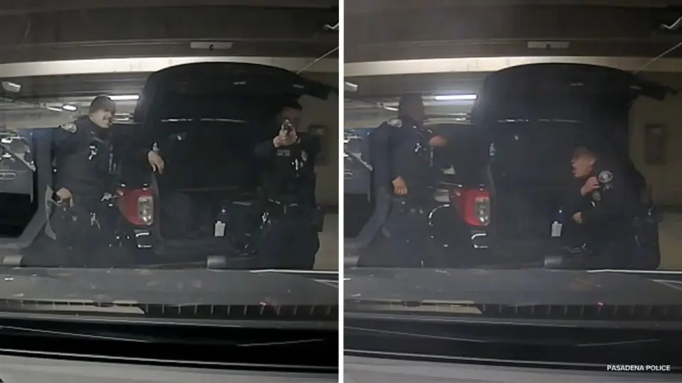 Dashcam Footage Reveals Accidental Pasadena Police Shooting in Parking Garage