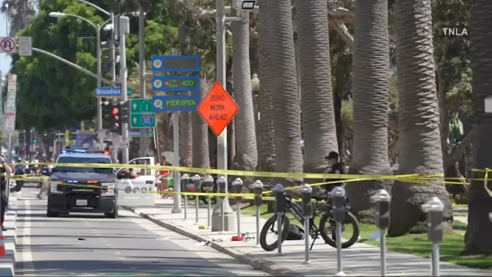 Knife-wielding man shot by Santa Monica officers near busy pier