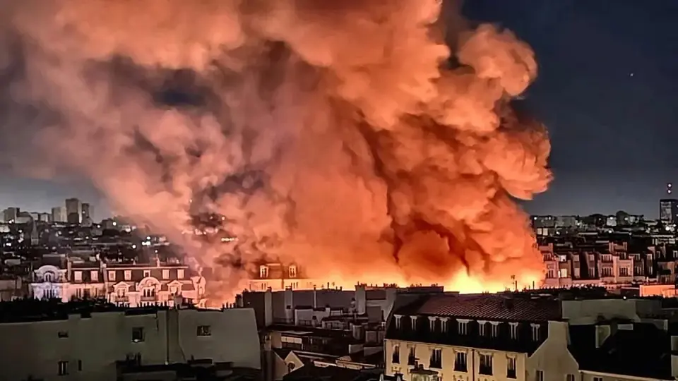 Paris’s 400-year-old covered food market reduced to rubble in overnight blaze