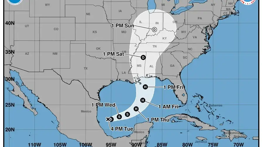 Isaias becomes first 2026 hurricane, targeting Gulf Coast landfall by Friday