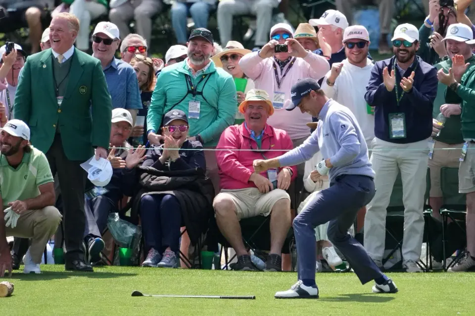Justin Thomas's Masters Par 3 Ace Sparks $1,000 Bet With Spieth and Homa