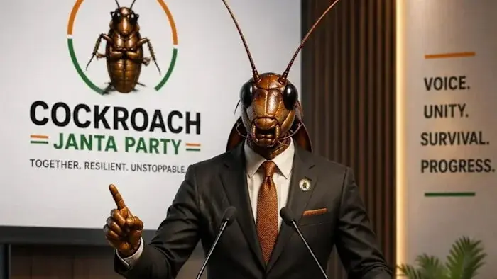 AI Cockroach Party Takes On Modi Over Jobs