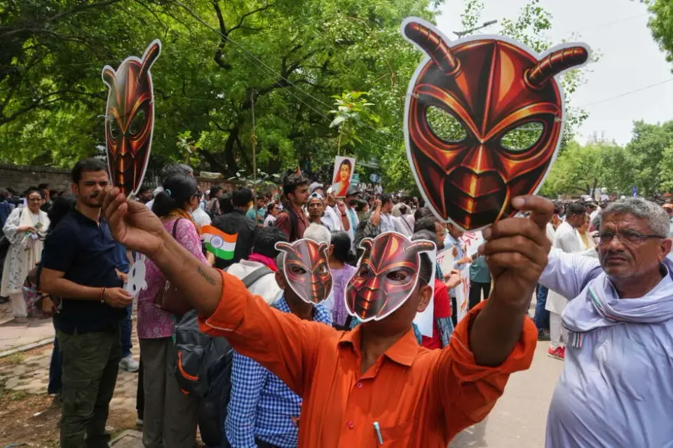 India’s ‘cockroach’ movement launches first street protest in New Delhi