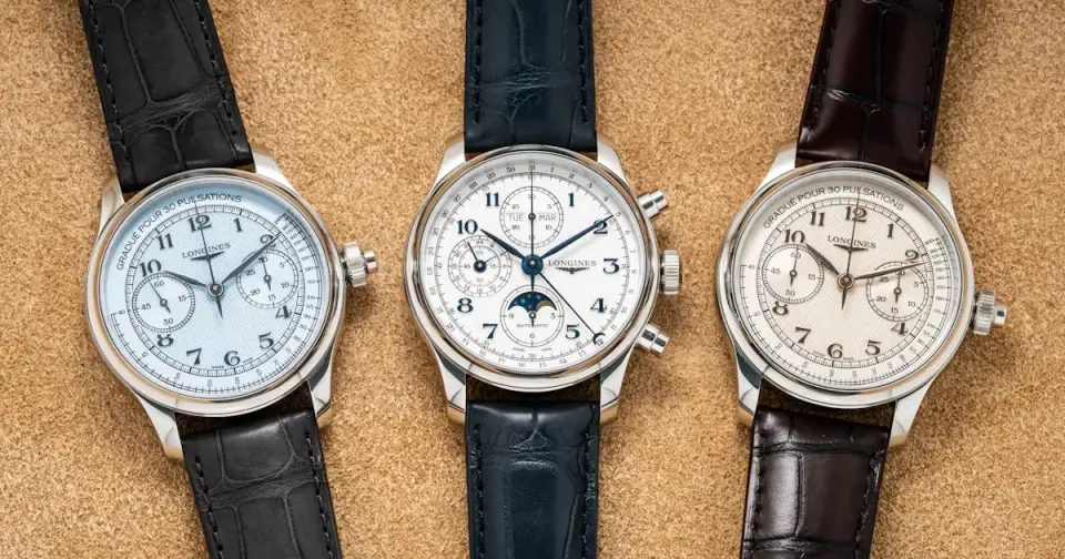 Longines Refreshes Master Collection with a Monopusher Chronograph and Updated Moonphase Chrono