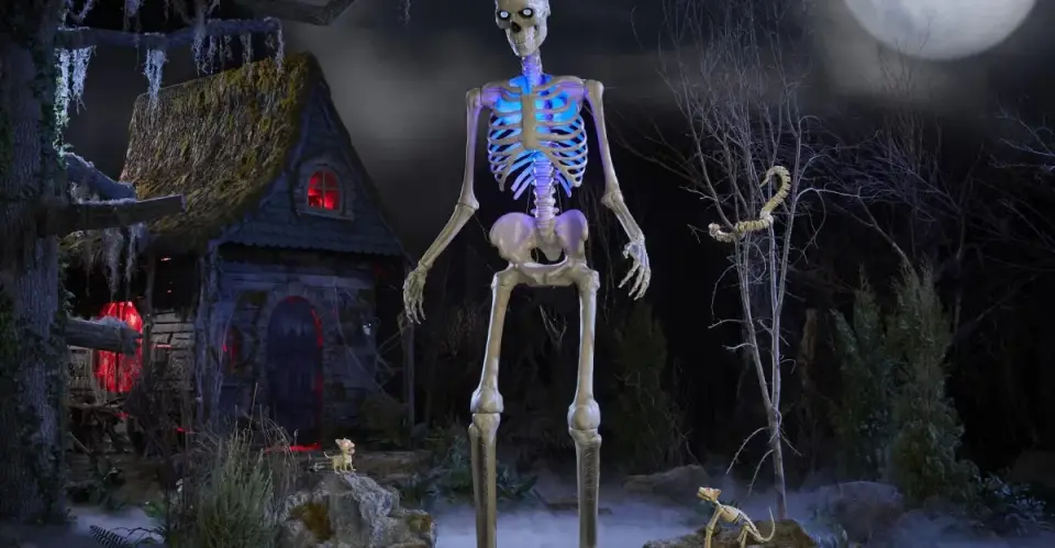 Home Depot's 12-foot Skelly upgrades with talking mouth and 20 eye animations