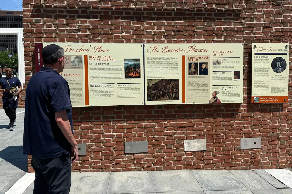 Overnight exhibit swap at Philadelphia’s Independence Park sparks backlash over slavery history