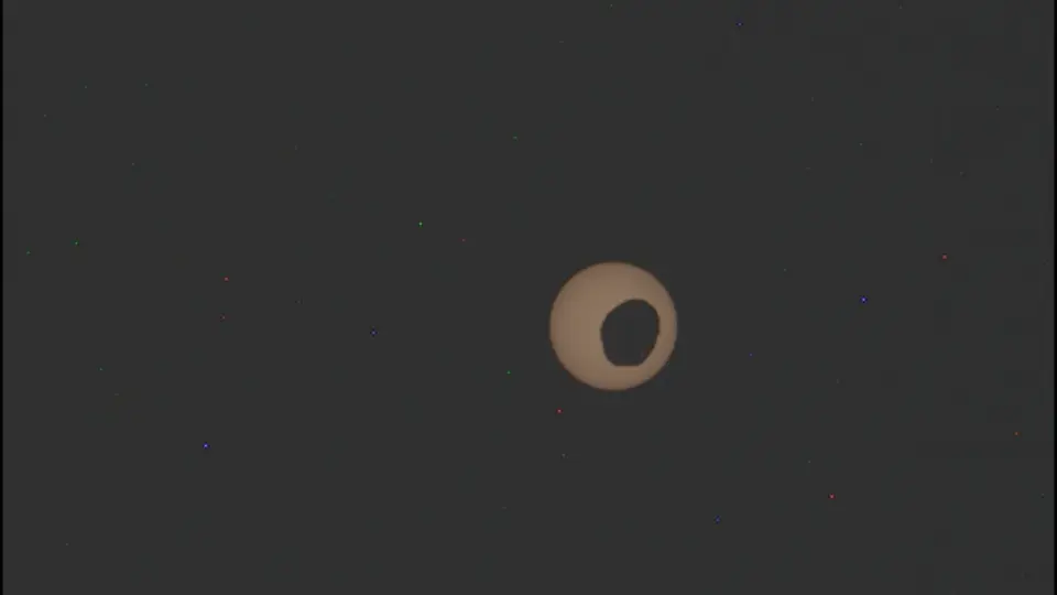 Perseverance spots Phobos eclipsing the Sun from Mars