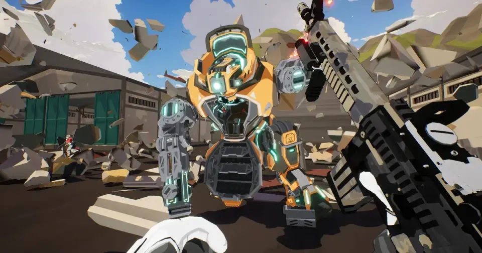 ShatterRush: An indie, Titanfall-inspired parkour shooter with destructible arenas
