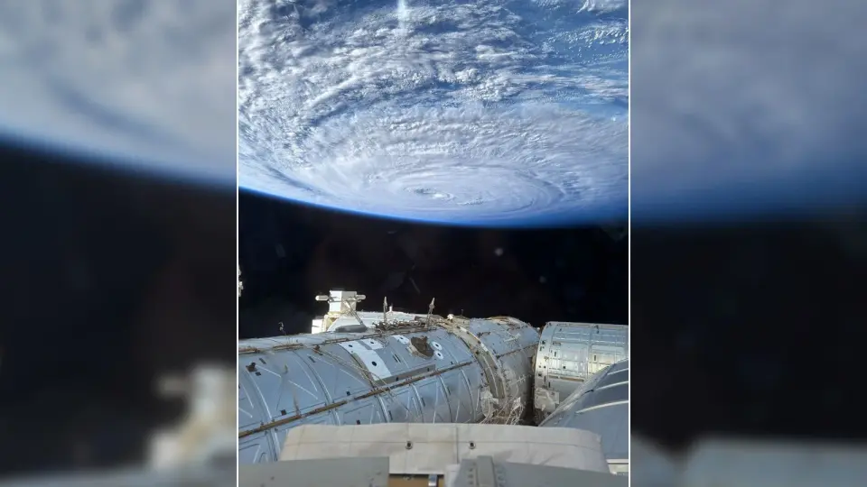 Cupola shot: ISS captures colossal Pacific typhoon in space