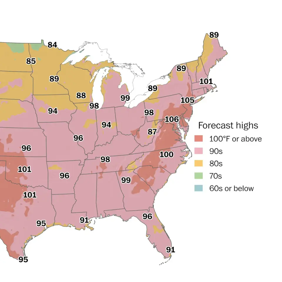 Heat dome grips the U.S.: three crucial stats to know