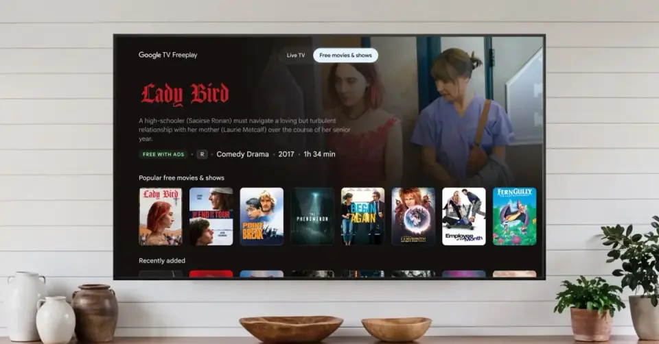 Google TV Freeplay expands to on-demand titles and 300+ live channels