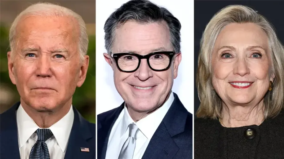 Biden and Clinton Laud Colbert as Late Show Finale Approaches