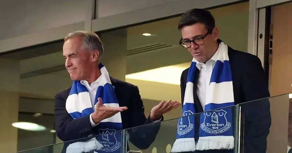 Burnham and Carney Hold First Bilateral Talks at Everton Match