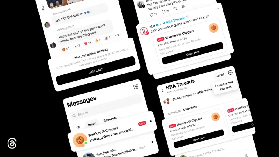 Threads Adds Real-Time Live Chats for Big Moments