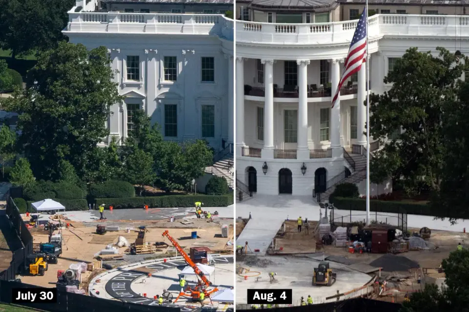 Trump orders changes to White House helipad amid lawn concerns