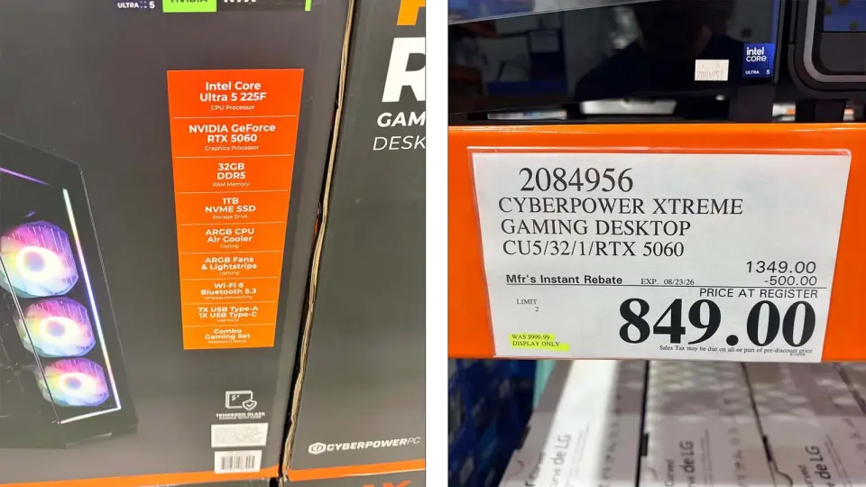 Console Gamer Snags RTX 5060 Pre-Built for $749 Amid DRAM Shortage