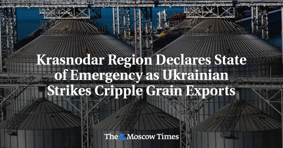 Krasnodar Declares Emergency as Ukrainian Strikes Halt 90% of Regional Grain Exports