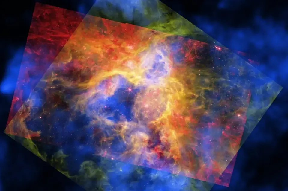 NASA unveils a vivid collage of the Tarantula Nebula's star-forming region