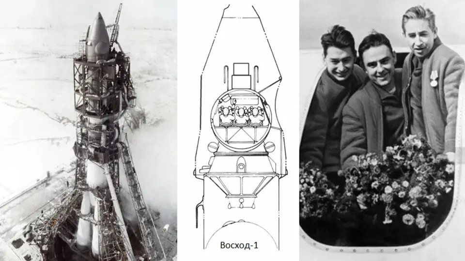 Voskhod 1: The 1964 Soviet Mission That Packed Three Cosmonauts Into a Single-Person Craft
