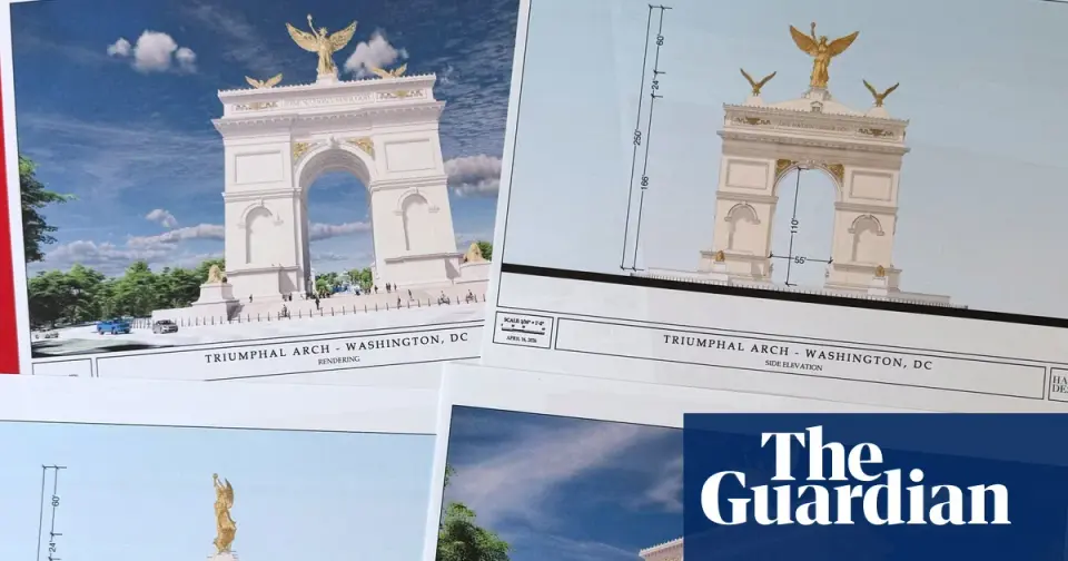 Trump unveils 250-foot Arc de Trump plan for Memorial Circle