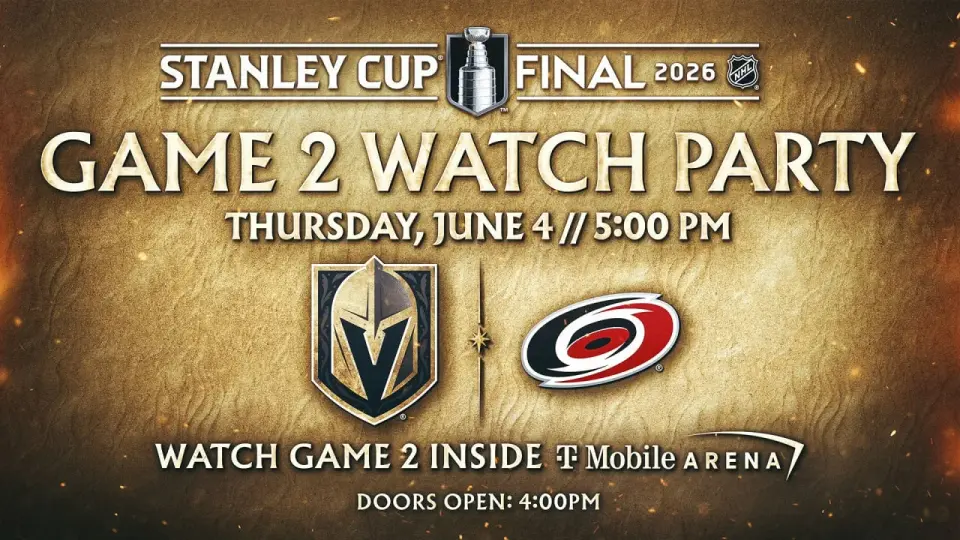 VGK Set Watch Party at T-Mobile Arena for Cup Final Game 2