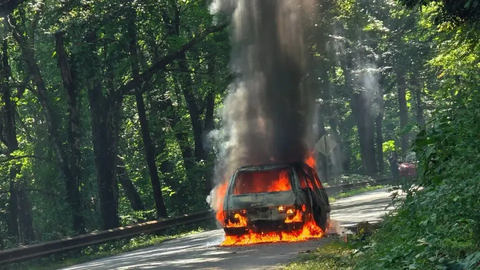 Toyota catches fire on Highway 276 near Brevard after mechanical failure