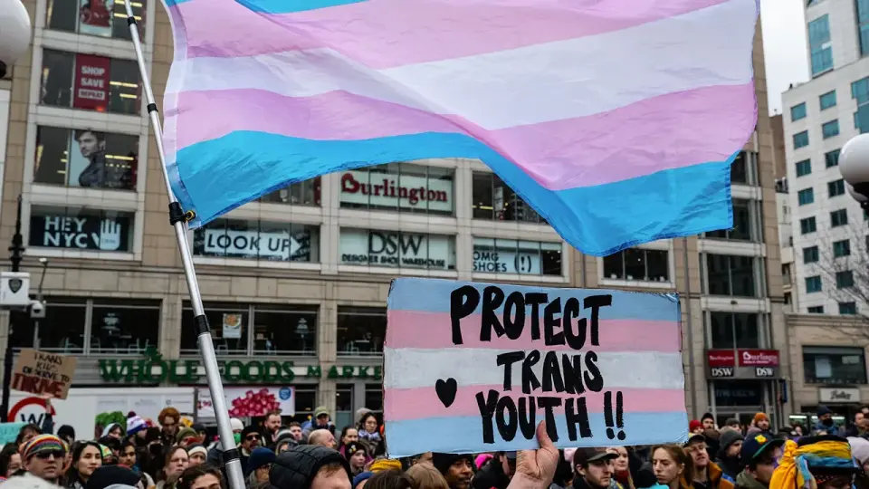 Trans athlete shines as California track meet draws protest over 'Save Girls Sports'