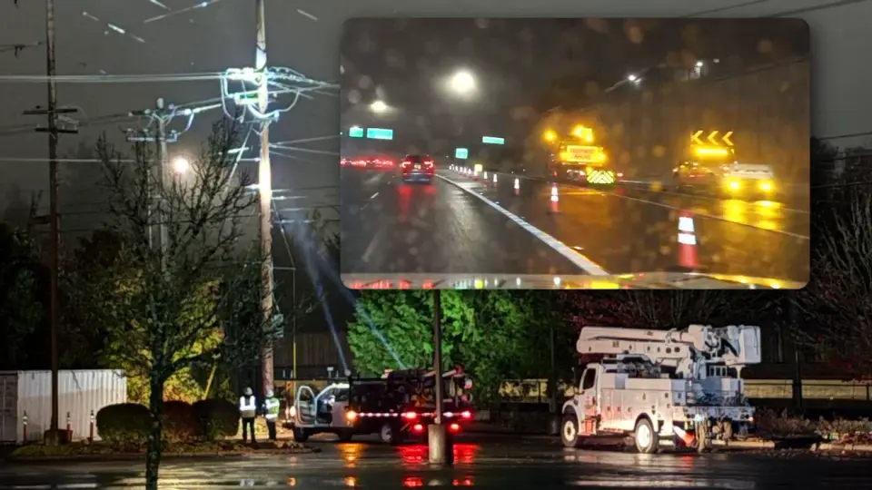 Pole-top fire forces brief Highway 26 closure and MAX disruptions in Portland