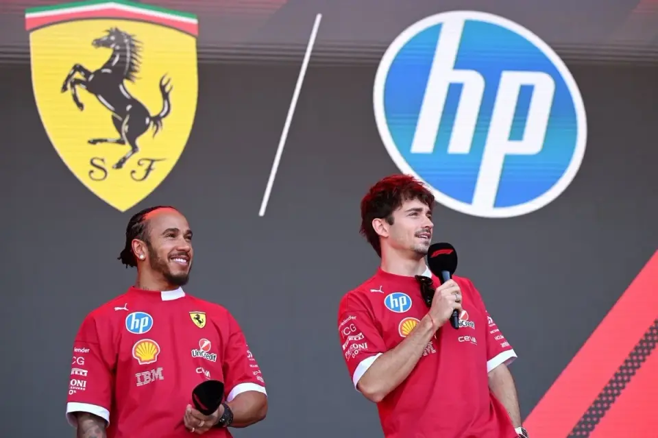 Leclerc's panic, Hamilton's giggles go viral during Ferrari's Luce EV test drive