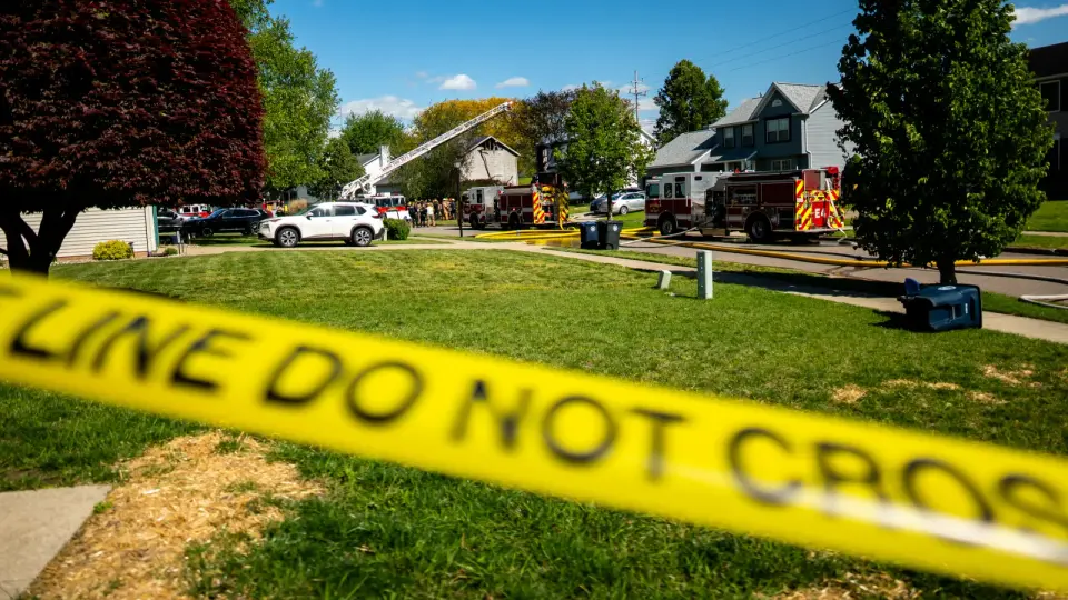 Plane crash near Akron kills two, ignites residential fire