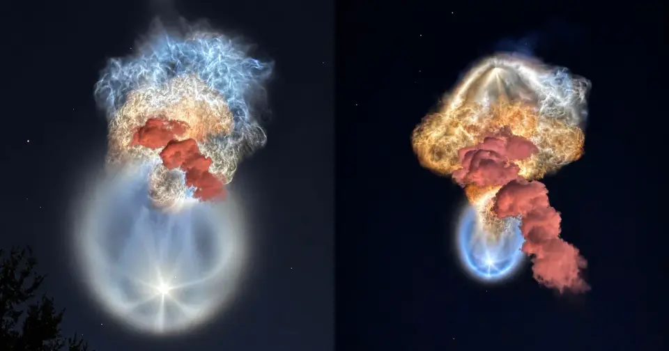 Falcon 9 Launch Creates 'Space Jellyfish' as Dragon Delivers Final Solar Arrays to ISS