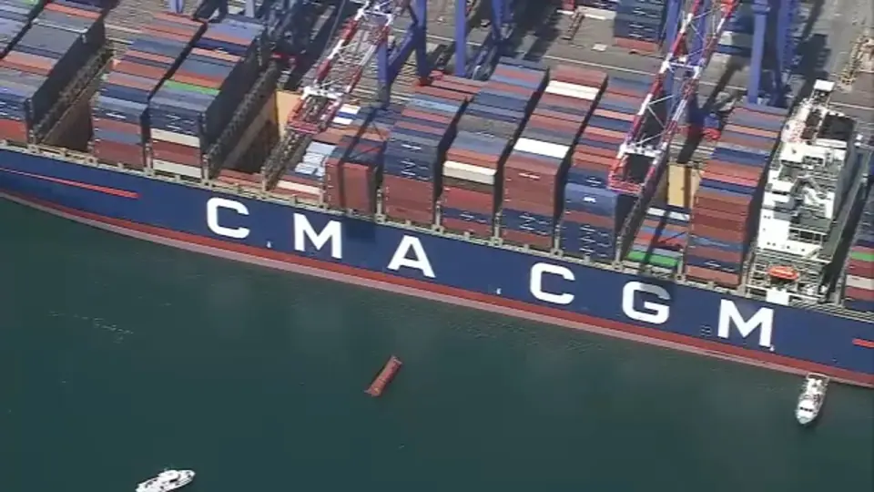 Three Shipping Containers Plunge Into Water at Port of Los Angeles Berth 302