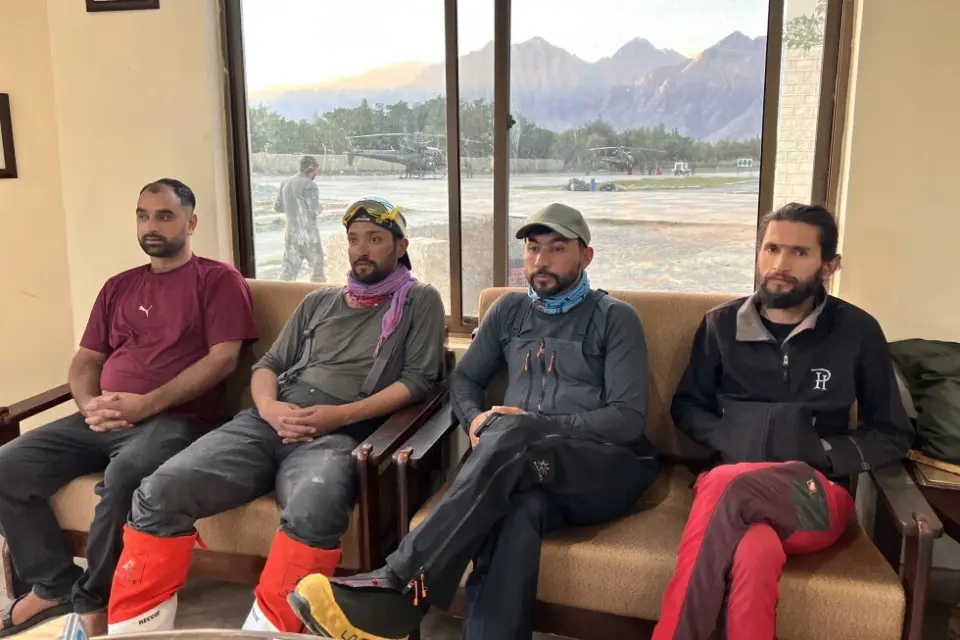 Ground search for climbers' remains after Pakistan avalanche, as weather grounds helicopters