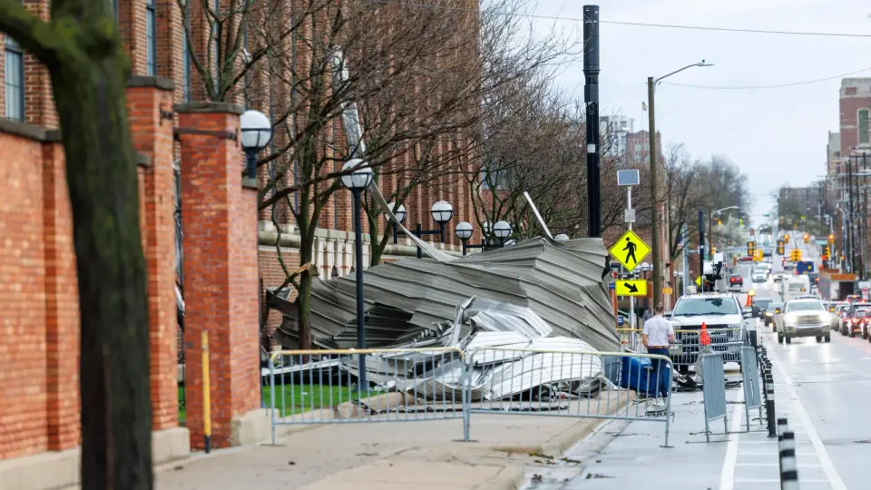 Storms Tear Through Ann Arbor, Slamming Yost Arena Roof and Ice Arena Wall