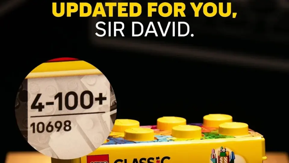 LEGO Extends Its Age Range to 100+ in Honor of Attenborough's Centennial