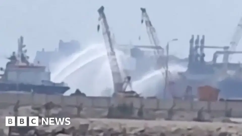Drone strike sparks fire on LNG ships at Egypt's Damietta port