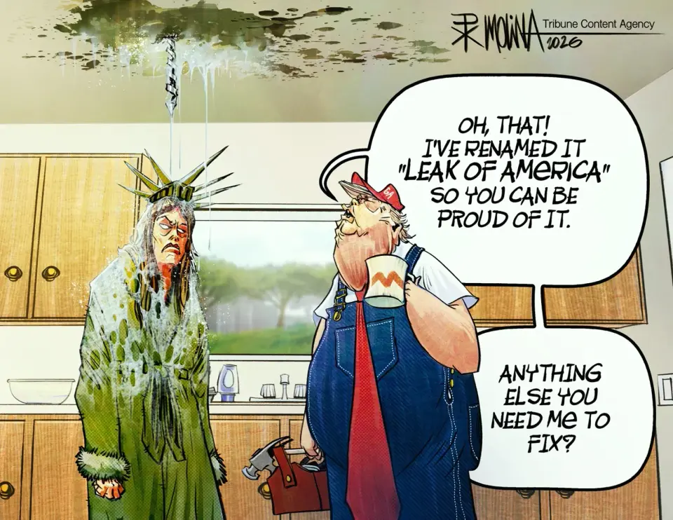 Pedro Molina’s 'Leak of America' Cartoon Highlights Ongoing Financial Struggles at Daily Kos