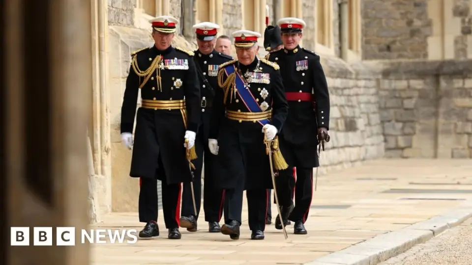 King bestows new Colours on Royal Marines at Windsor Castle