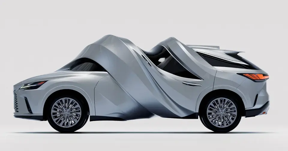 MSCHF and Lexus Unveil 'Motomorphosis': Two Electrified Vehicles Bent into Permanent Animation