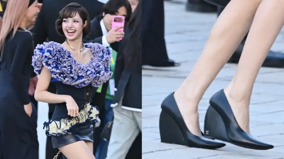 K-pop Star Lisa Leads Wedge Heel Revival at Louis Vuitton’s Futuristic Paris Show