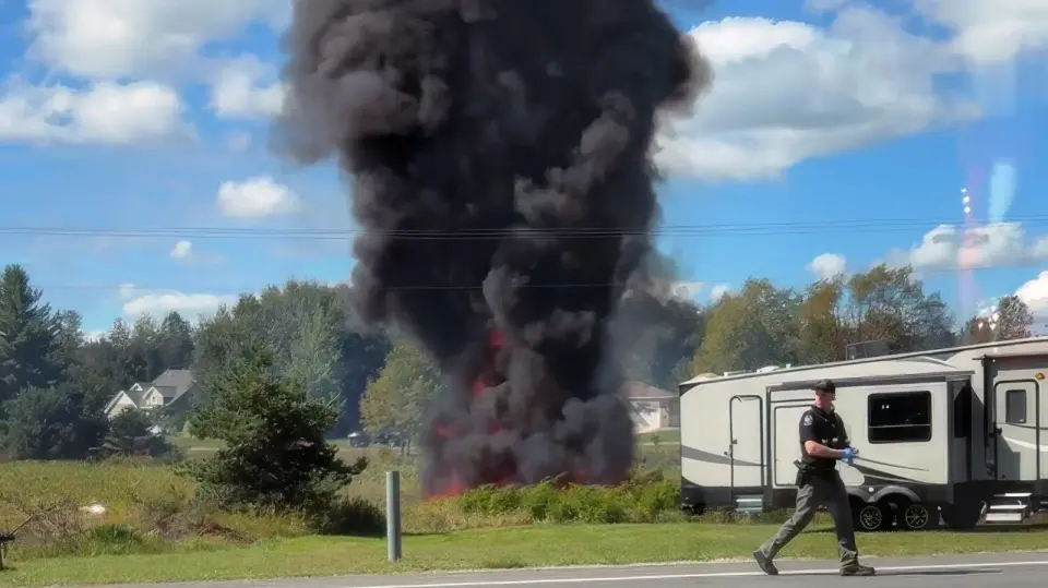 Texas Guard F-16 crashes in Michigan during training, pilot ejects safely