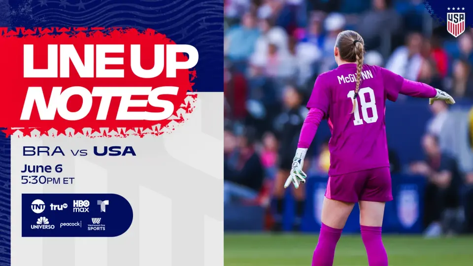 Thompson Sisters Start as USWNT Faces Brazil in São Paulo