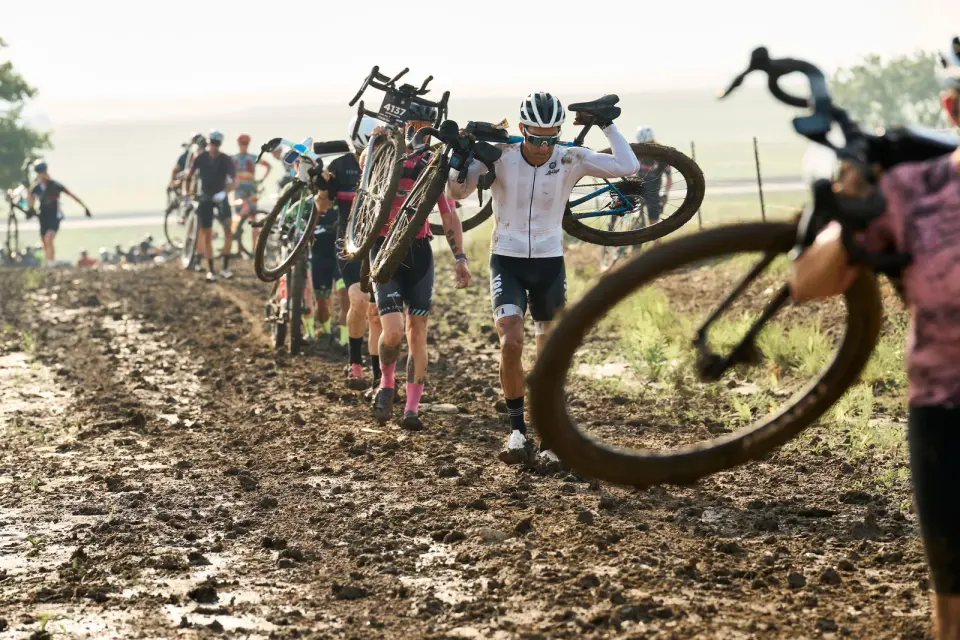 Mud chaos reshapes Unbound 200 in the race's opening hour