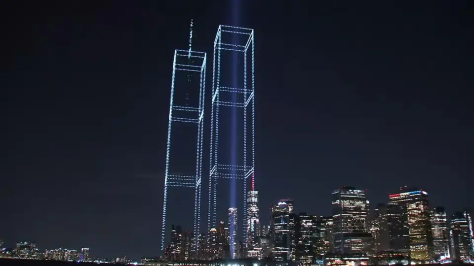 Drone tributes mark 9/11's 25th anniversary across New York
