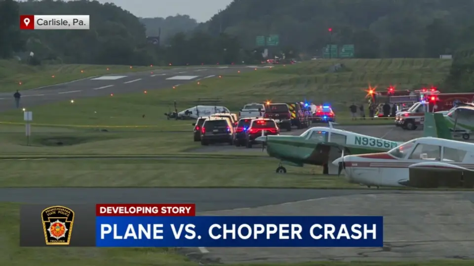 Midair collision at Carlisle Airport leaves pilot dead and troopers injured