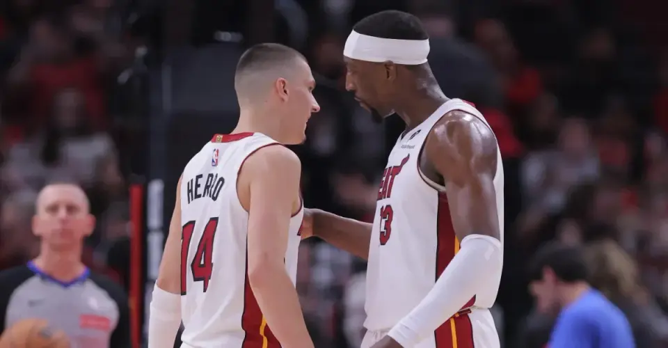 Adebayo confronts Herro in Vegas after social-media digs