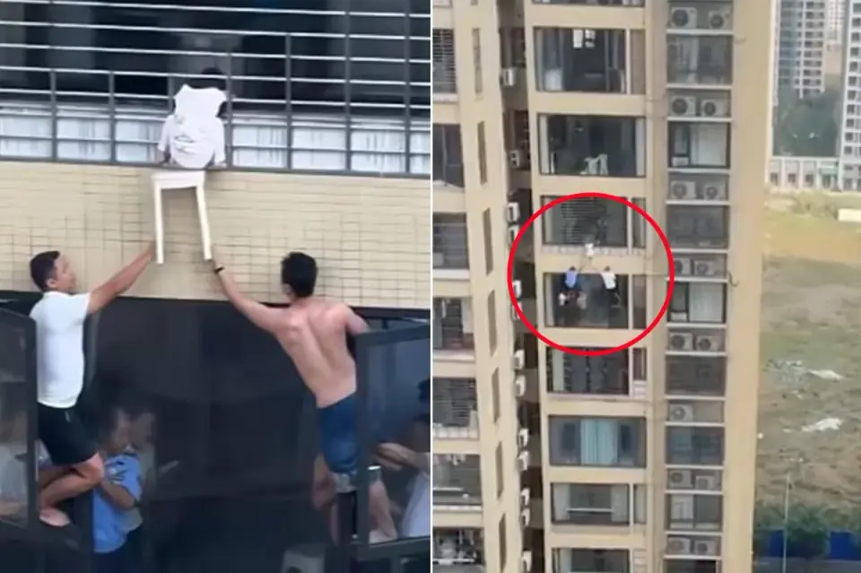Toddler Dangling from 12th-Floor Window in China Rescued by Neighbors and Firefighters