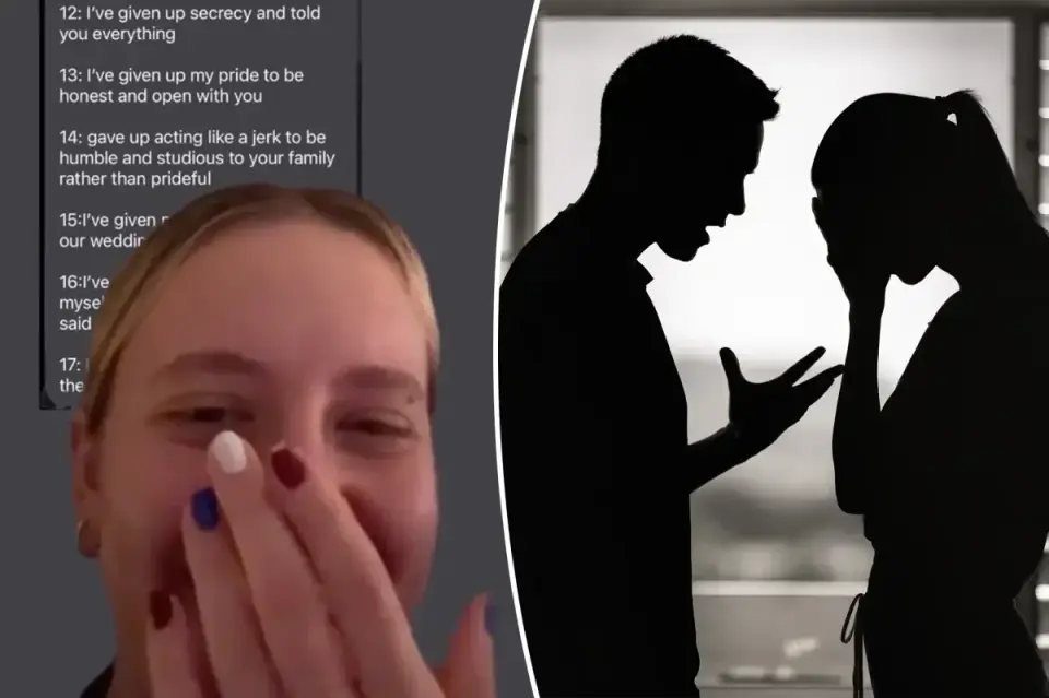 Viral TikTok Exposes Narcissistic Tactics Behind 'Marriage Sacrifices' List