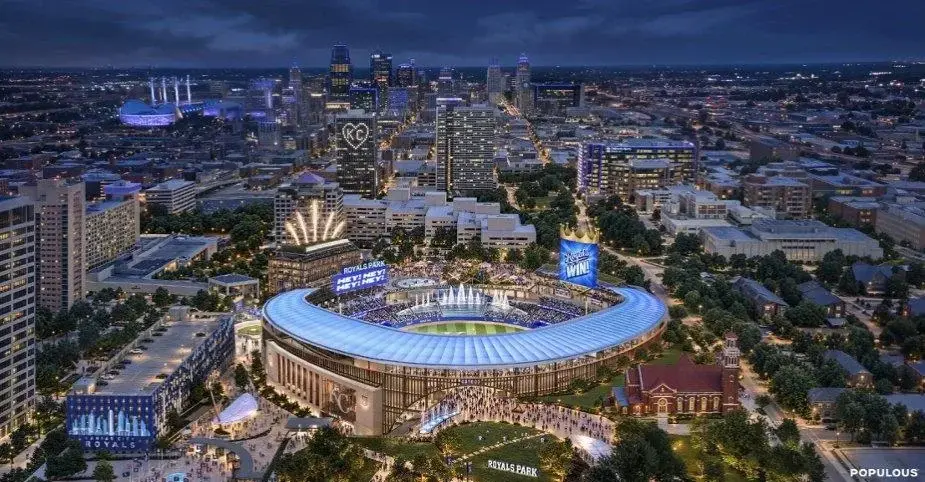 Royals Unveil $1.9B Downtown Ballpark Design Featuring Iconic Fountains and Crown Vision